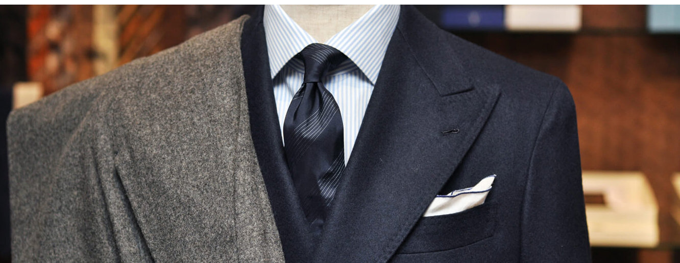 ネイビーブレザーのオーダー事例　定番を最良の一着に