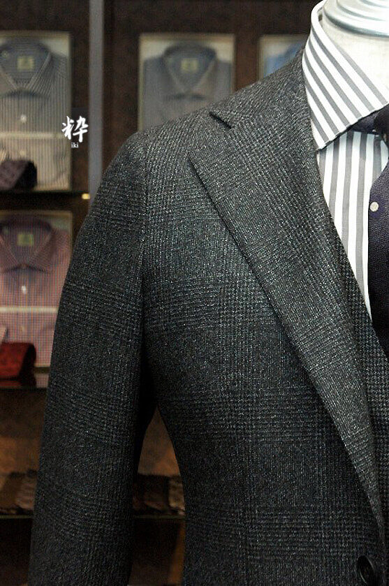 Bespoke Suit(オーダースーツ) DRAPERS(ドラッパーズ) メランジウール グレンチェック シングル2ボタン スリーピースの画像ID820