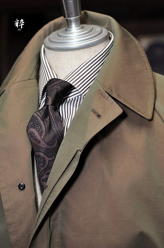 ヴィンテージ バーバリーを想わせる一枚袖のラグランコート　OLMETEX "コットンギャバジン"の画像ID5