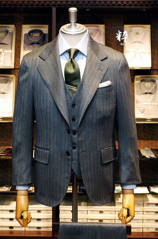 Bespoke Suit(オーダースーツ) カシミヤ スリーピース DRAPERS(ドラッパーズ) の画像ID1369