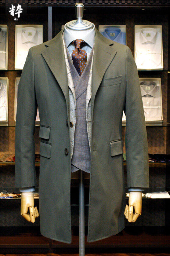Bespoke Coat(オーダーコート) ウォッシュド ドリル　スプリングコート Caccioppoli(カチョッポリ) の画像ID1359