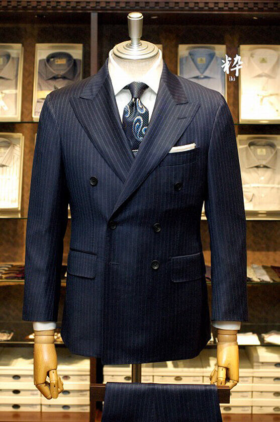Bespoke Suit(オーダースーツ) ネイビーフランネル DRAPERS(ドラッパーズ) の画像ID1276