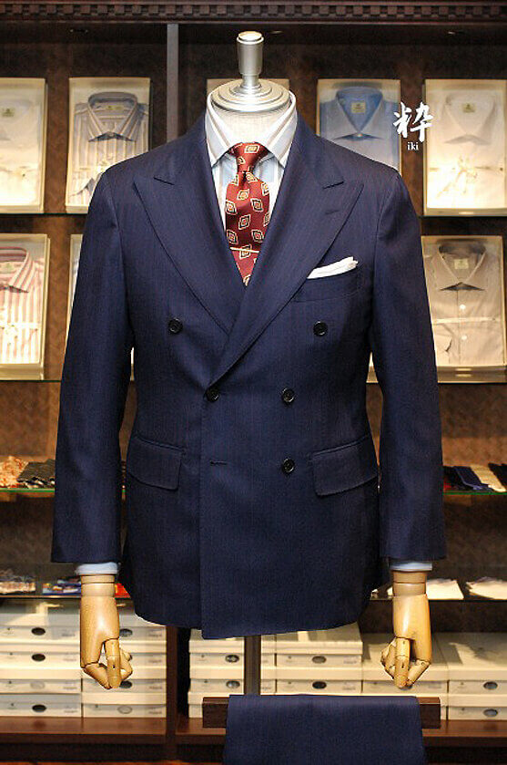 Bespoke Suit(オーダースーツ)ソラーロ ネイビーストライプ  Caccioppoli(カチョッポリ) の画像ID1198