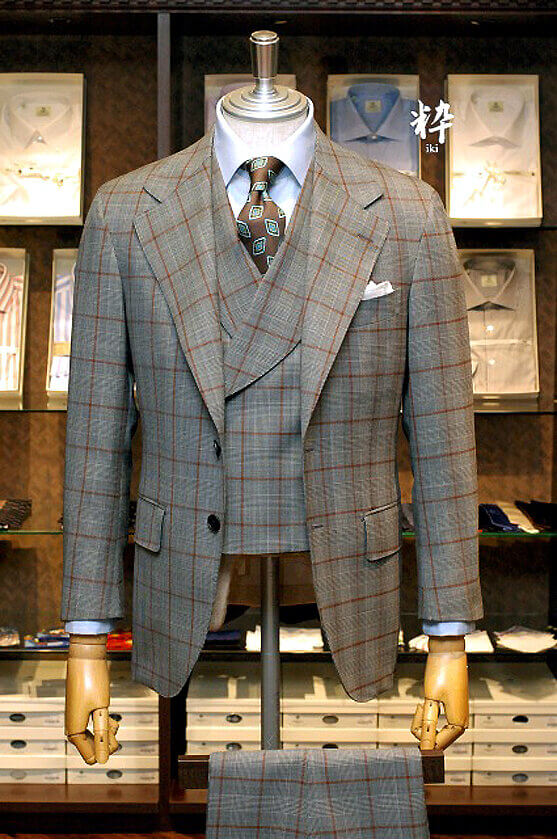 Bespoke Suit(オーダースーツ) グレンチェック スリーピース DRAPERS(ドラッパーズ)の画像ID1143