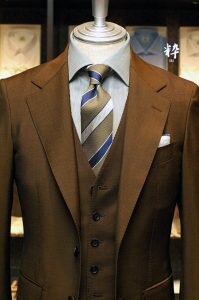 Bespoke Suit(オーダースーツ) ブラウンモヘア  スリーピース DRAPERS(ドラッパーズ) 