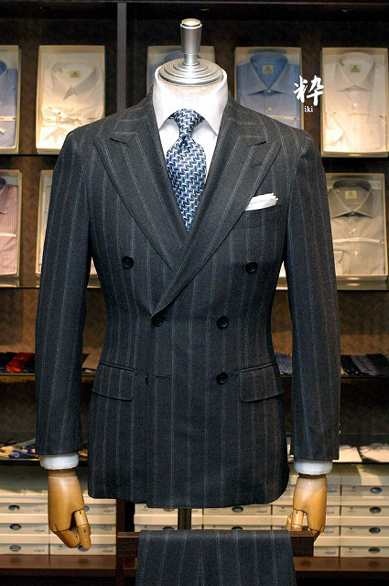 Bespoke Suit(オーダースーツ) グレーフランネル ストライプ DRAPERS ...