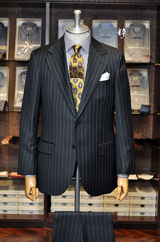 Bespoke Suit(オーダースーツ) グレーピンストライプ CANONICO 